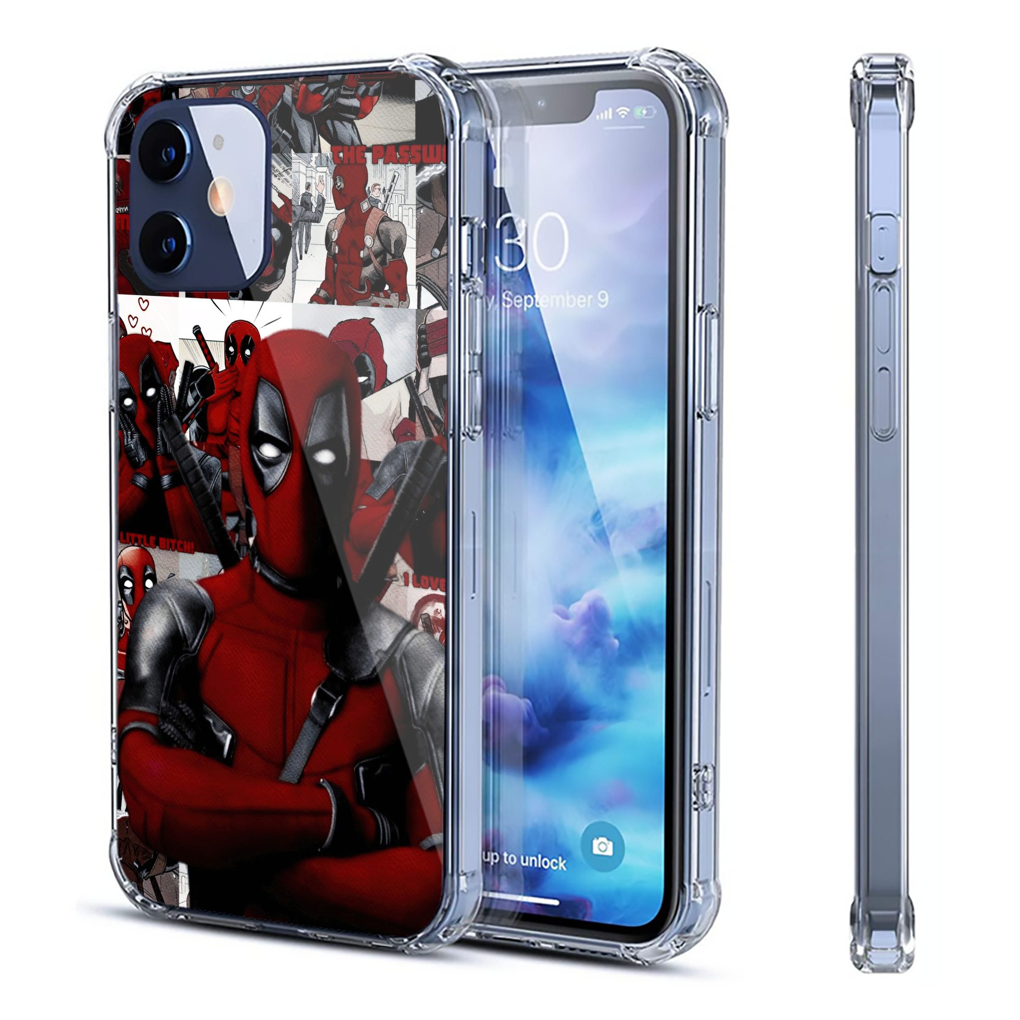 （画像用） Deadpool デッドプール 【iPhone 12シリーズ対応】透明スマホケース（クリアソフトケース）